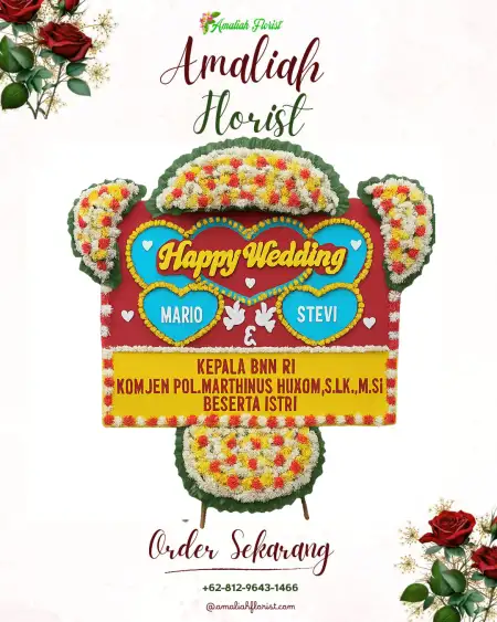 Papan Bunga Pernikahan Kahuman